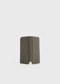 Monogram leather passport holder ash