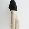 Monogram silk pj bottoms ivory
