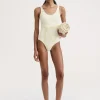 Monogram swimsuit sand