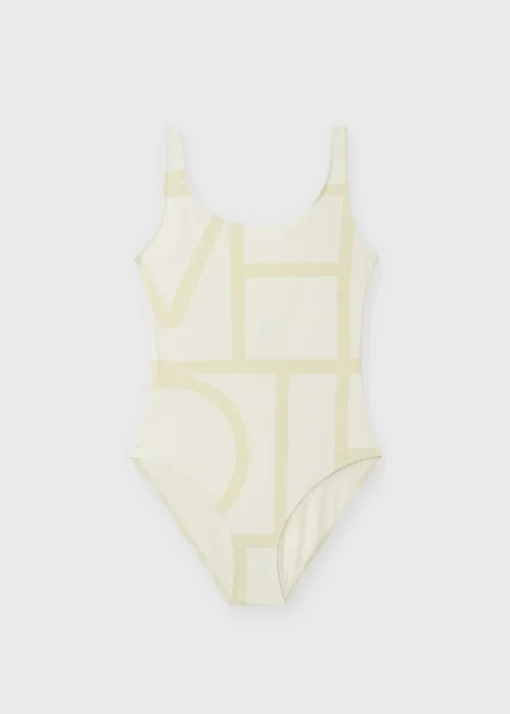 Monogram swimsuit sand