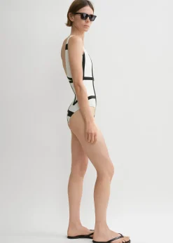 Monogram swimsuit tofu