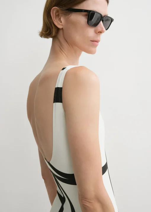 Monogram swimsuit tofu