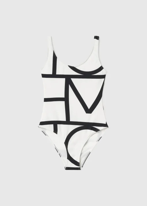 Monogram swimsuit tofu