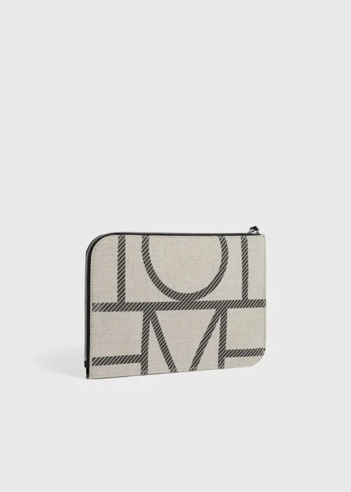 Monogram travel pouch ecru