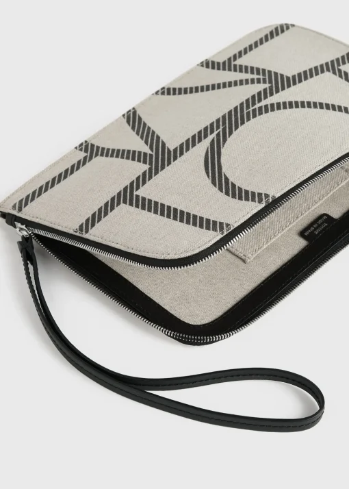 Monogram travel pouch ecru