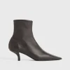 Nappa heeled sock boots bark