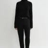 Petite chunky rib knit black