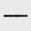 Pony hair belt black