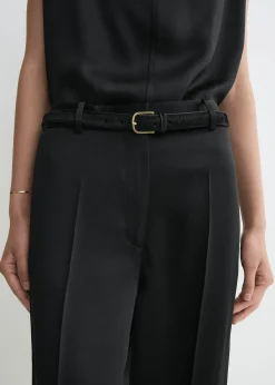 Pony hair belt black