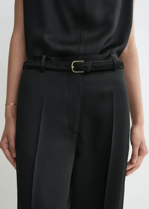 Pony hair belt black