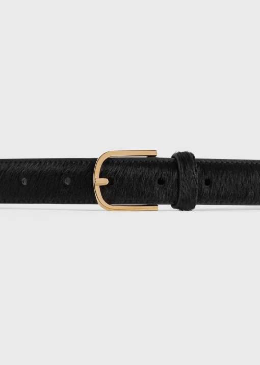 Pony hair belt black
