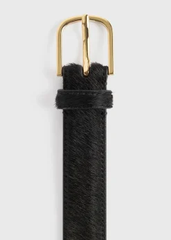 Pony hair belt black