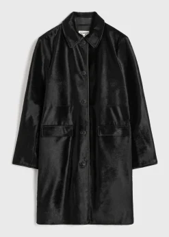 Pony hair coat black