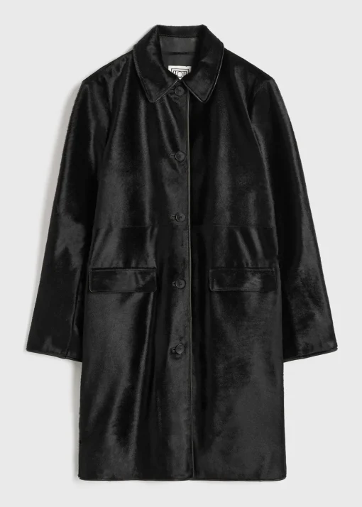 Pony hair coat black