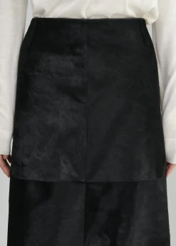 Pony hair skirt black