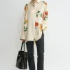 Relaxed honeysuckle shirt ecru/orange