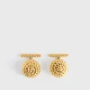 Rope cufflinks gold