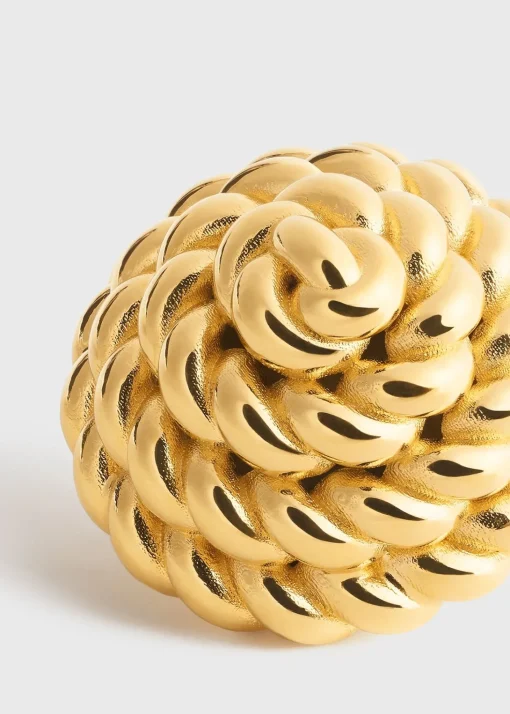 Rope cufflinks gold