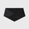 Satin triangle scarf black