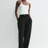 Scoop neck rib tank white