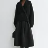 Shawl-lapel cardigan black