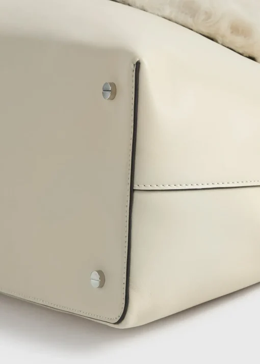 Shearling bag ecru