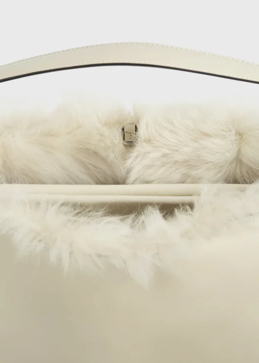 Shearling bag ecru