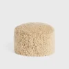 Shearling pillbox hat butter