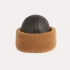 Shearling winter hat chocolate