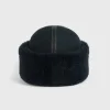 Shearling winter hat navy