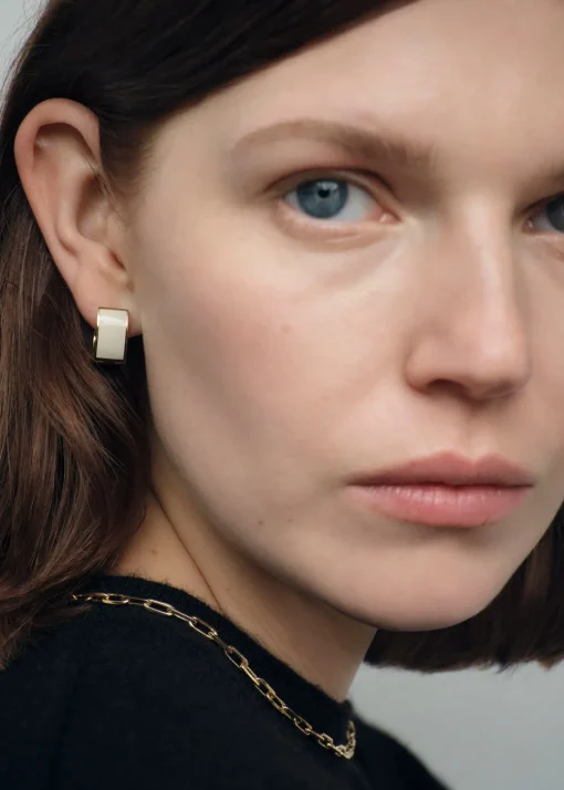 Signature hoops ecru/gold