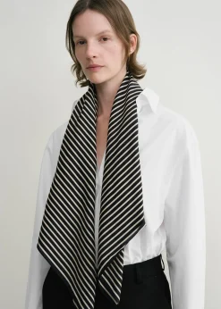 Signature monogram cotton blanket scarf black