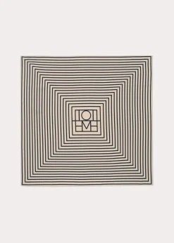 Signature monogram silk scarf crème