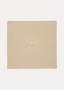 Signature monogram silk scarf peanut butter