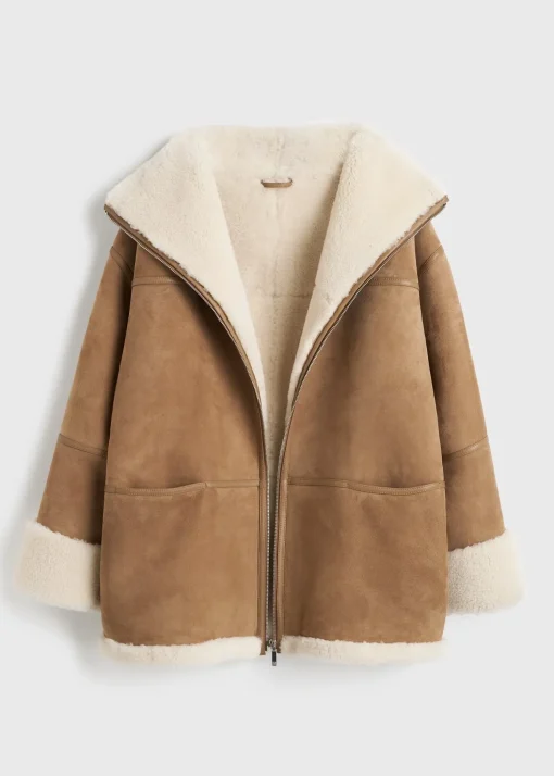 Signature shearling jacket biscuit