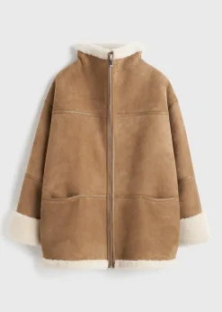 Signature shearling jacket biscuit