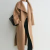 Signature wool cashmere coat camel