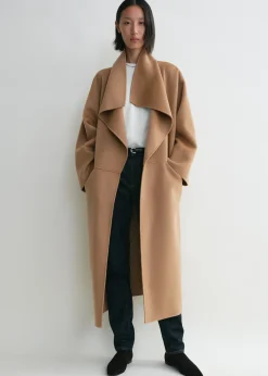 Signature wool cashmere coat camel