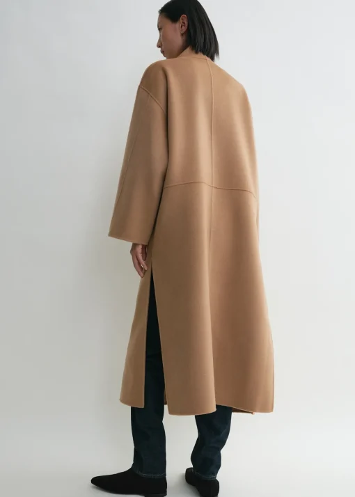 Signature wool cashmere coat camel