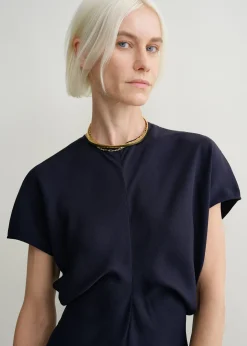 Slouch waist dress navy