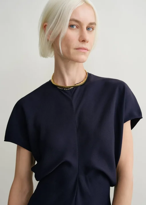 Slouch waist dress navy