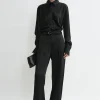 Slouch waist shirt black