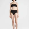 Smocked bikini top tortoise