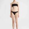 Smocked mini bikini bottoms tortoise