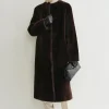 Soft shearling coat bark