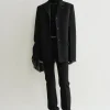 Straight blazer black