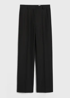 Straight tailored trousers black