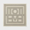 Striped monogram cotton silk scarf crème