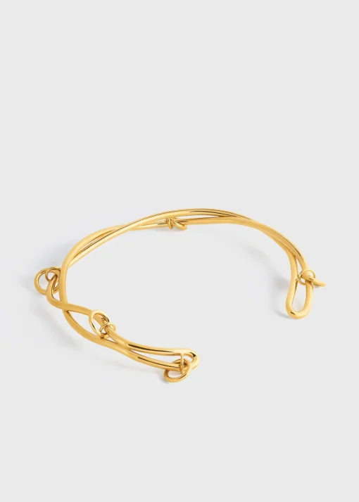Swirl collar gold