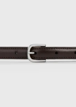 Thin leather belt bark